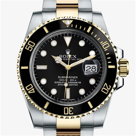 rolex submariner oro e acciaio sfondo nero|rolex sottomarino orologio.